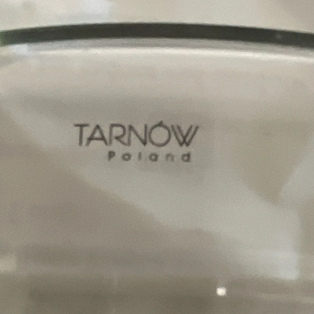Tarnow Poland Mouth-Blown Crystal Bowl 10 inch plus Gorham 18/8 Serving Spoon
